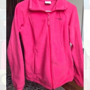 Columbia Women Pink Zip-Up Fleece Jacket